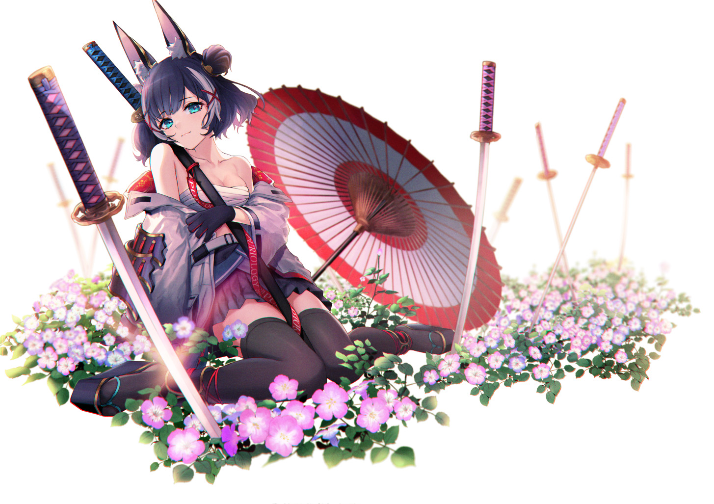 [Pixiv精选] 可爱的和风袜♡过膝足袋插画特辑(图8)