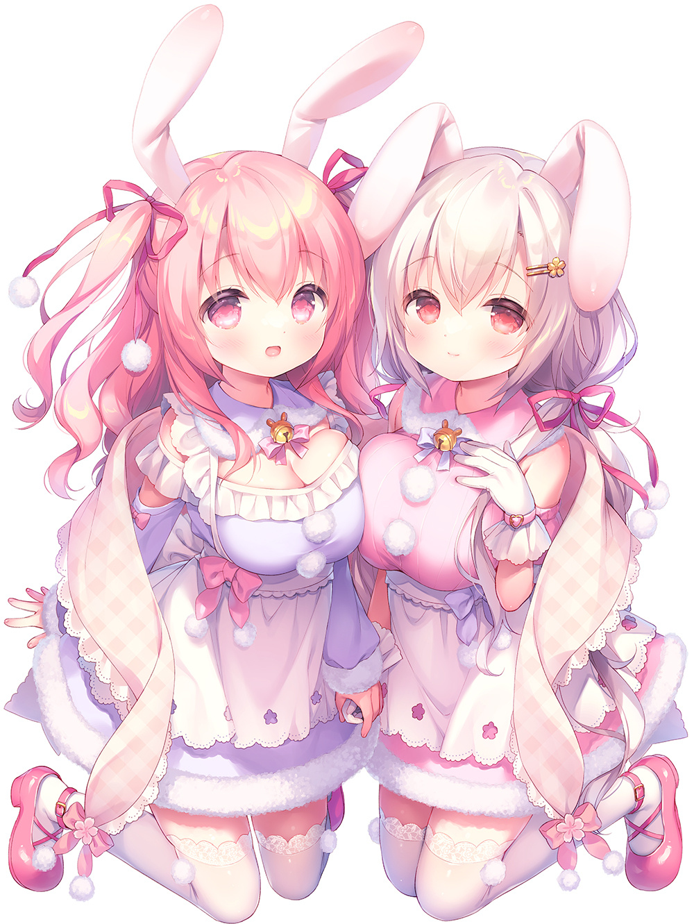 [Pixiv精选] 可爱地蹦跳♡兔耳女子插画特辑(图7)