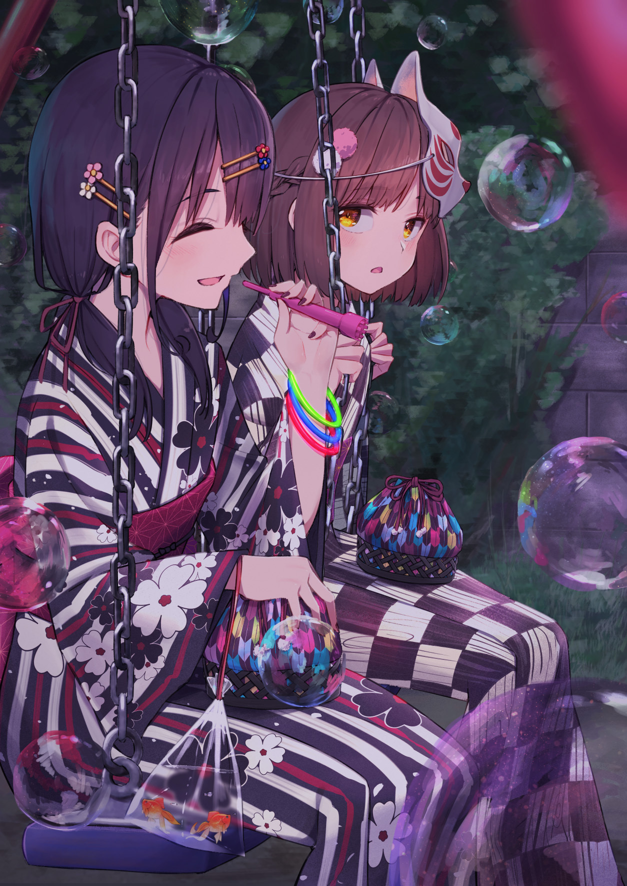 [Pixiv精选] 朝着天空摇荡。秋千特辑(图7)