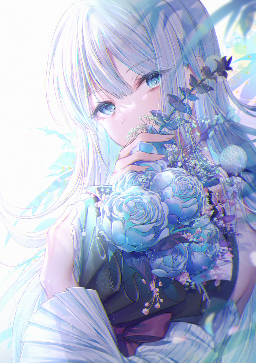 [Pixiv精选] 唇边的美丽。花在嘴边插画特辑(图5)