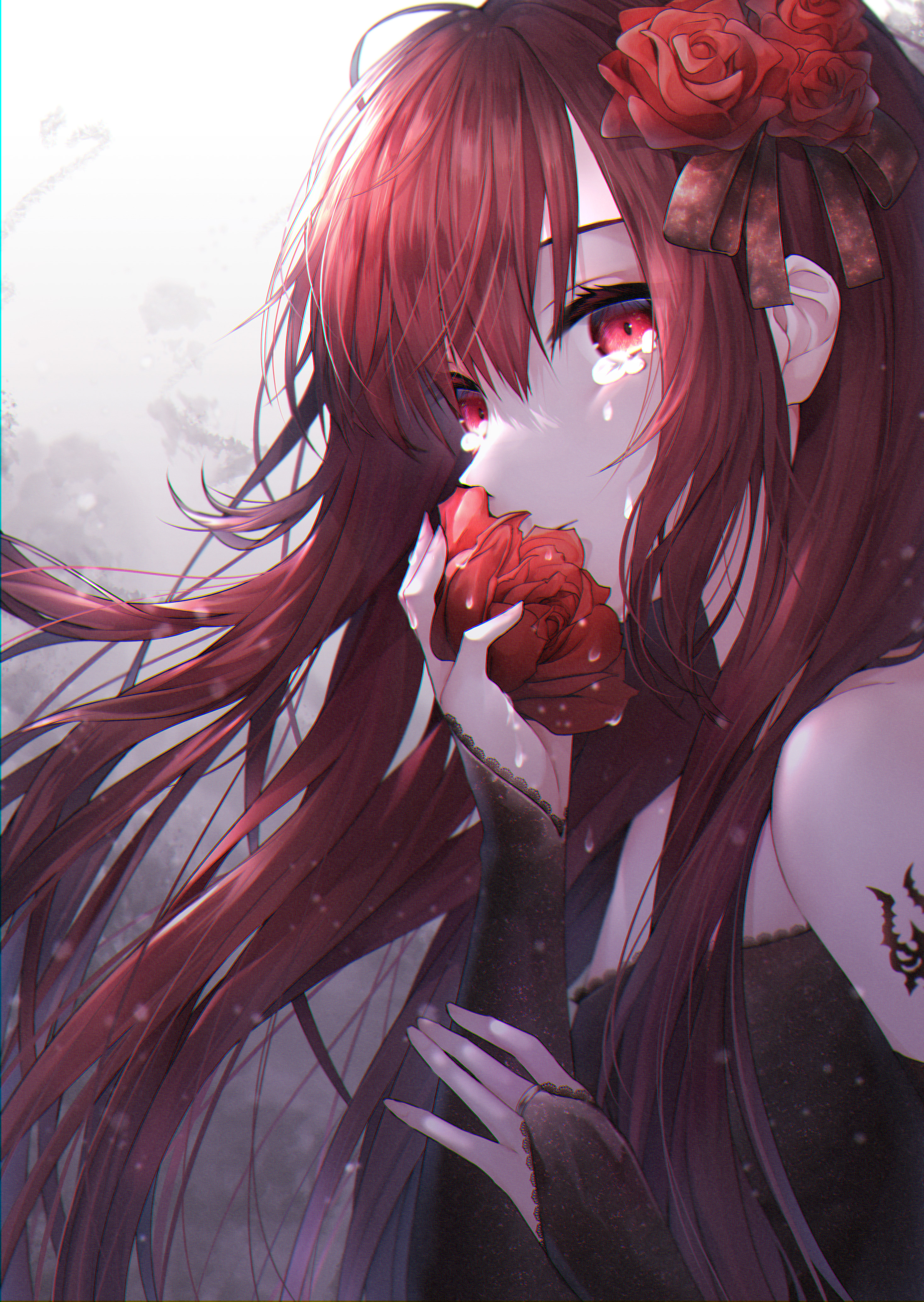 [Pixiv精选] 唇边的美丽。花在嘴边插画特辑(图3)