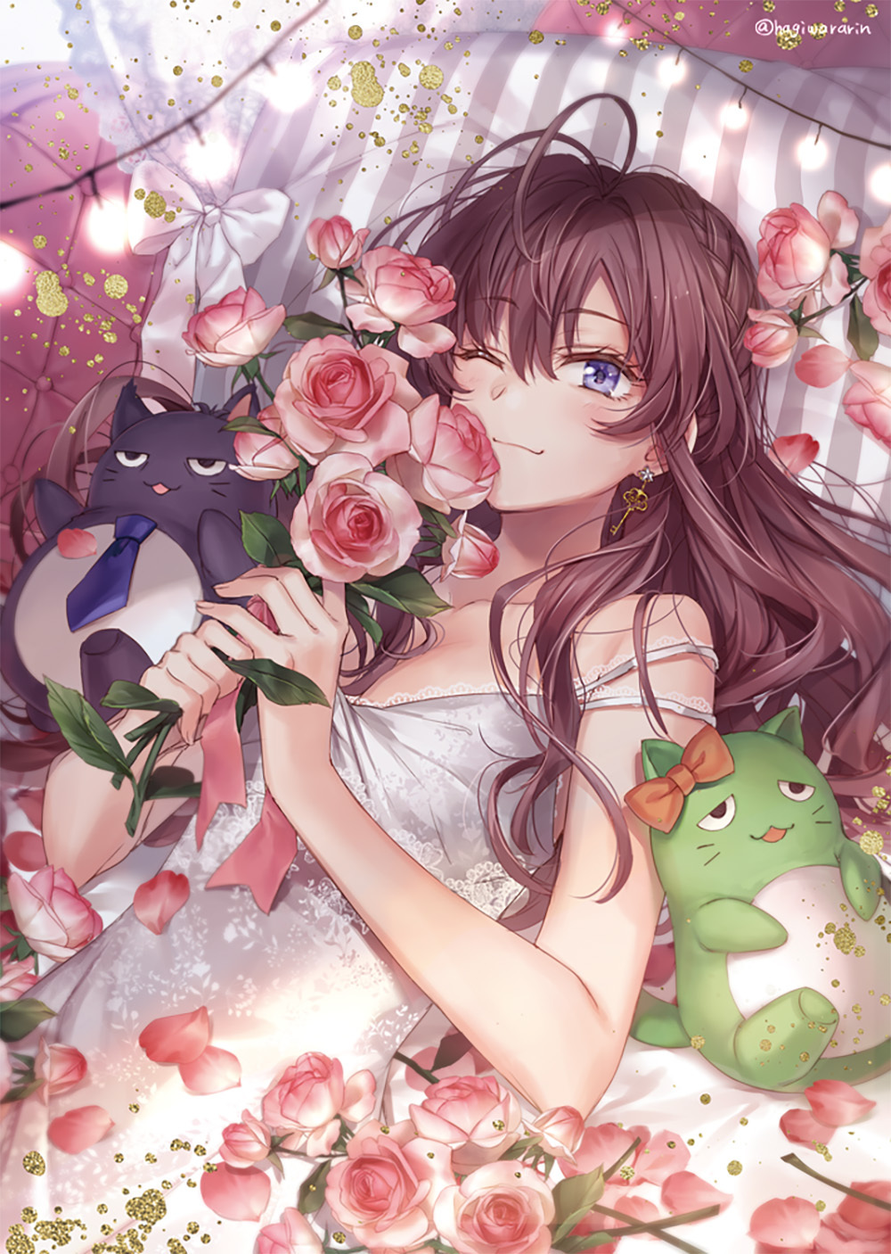 [Pixiv精选] 唇边的美丽。花在嘴边插画特辑(图8)
