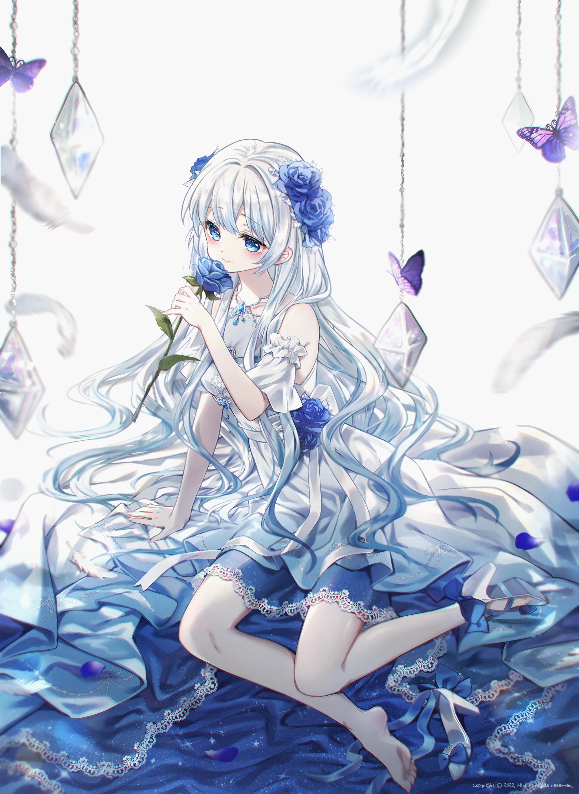 [Pixiv精选] 唇边的美丽。花在嘴边插画特辑(图6)