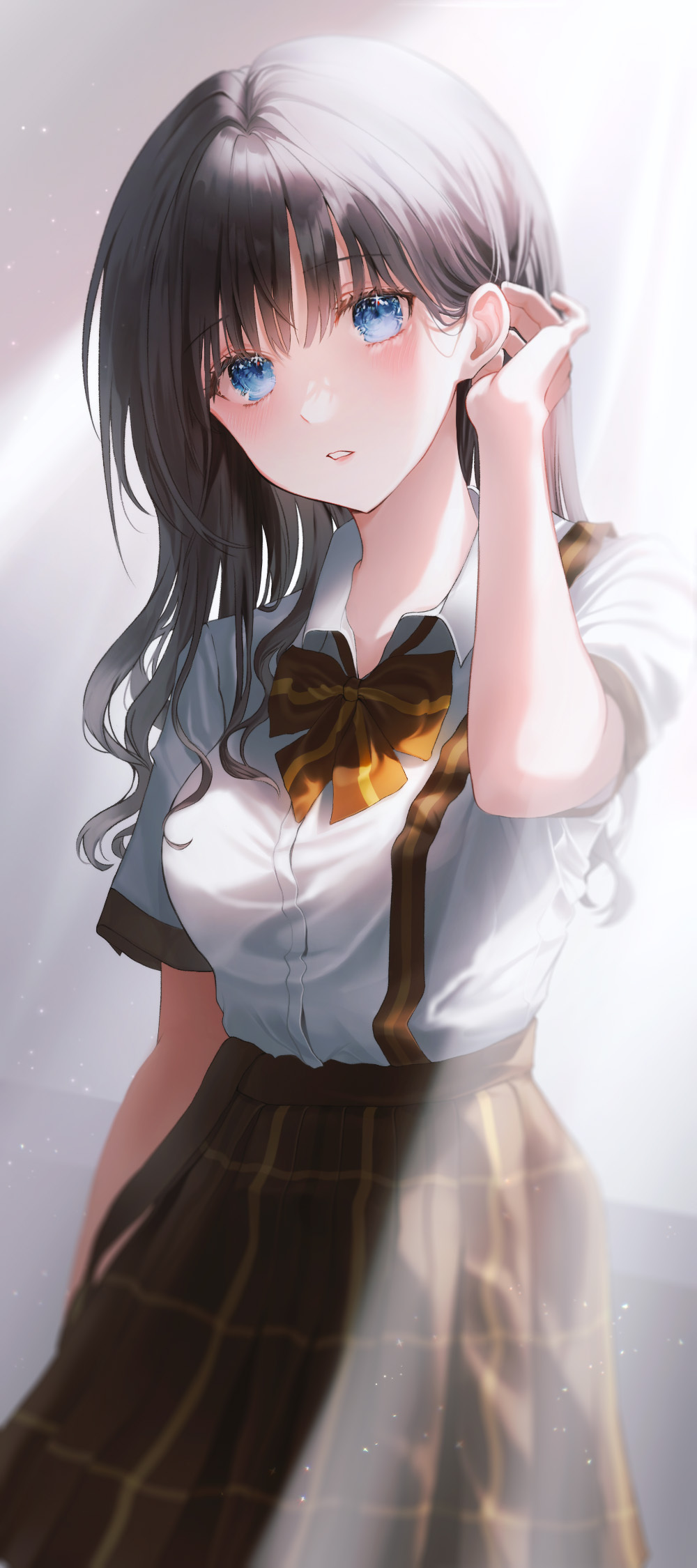 [Pixiv精选] 轻碰秀发。手碰头发女子插画特辑(图7)