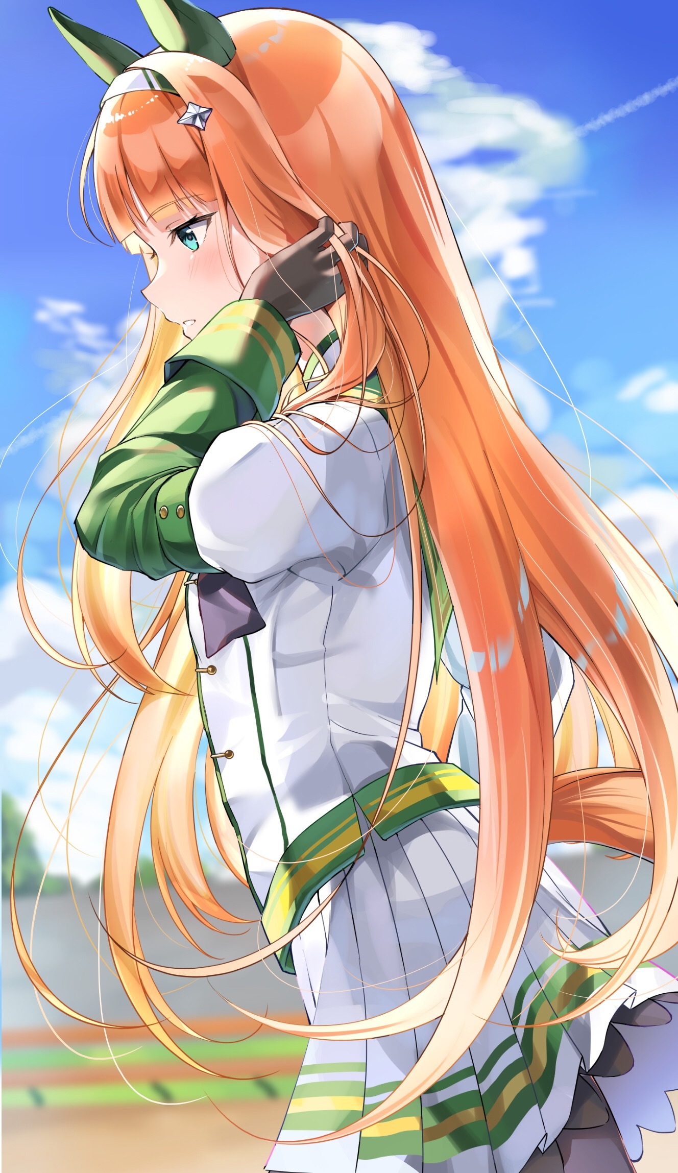 [Pixiv精选] 轻碰秀发。手碰头发女子插画特辑(图6)