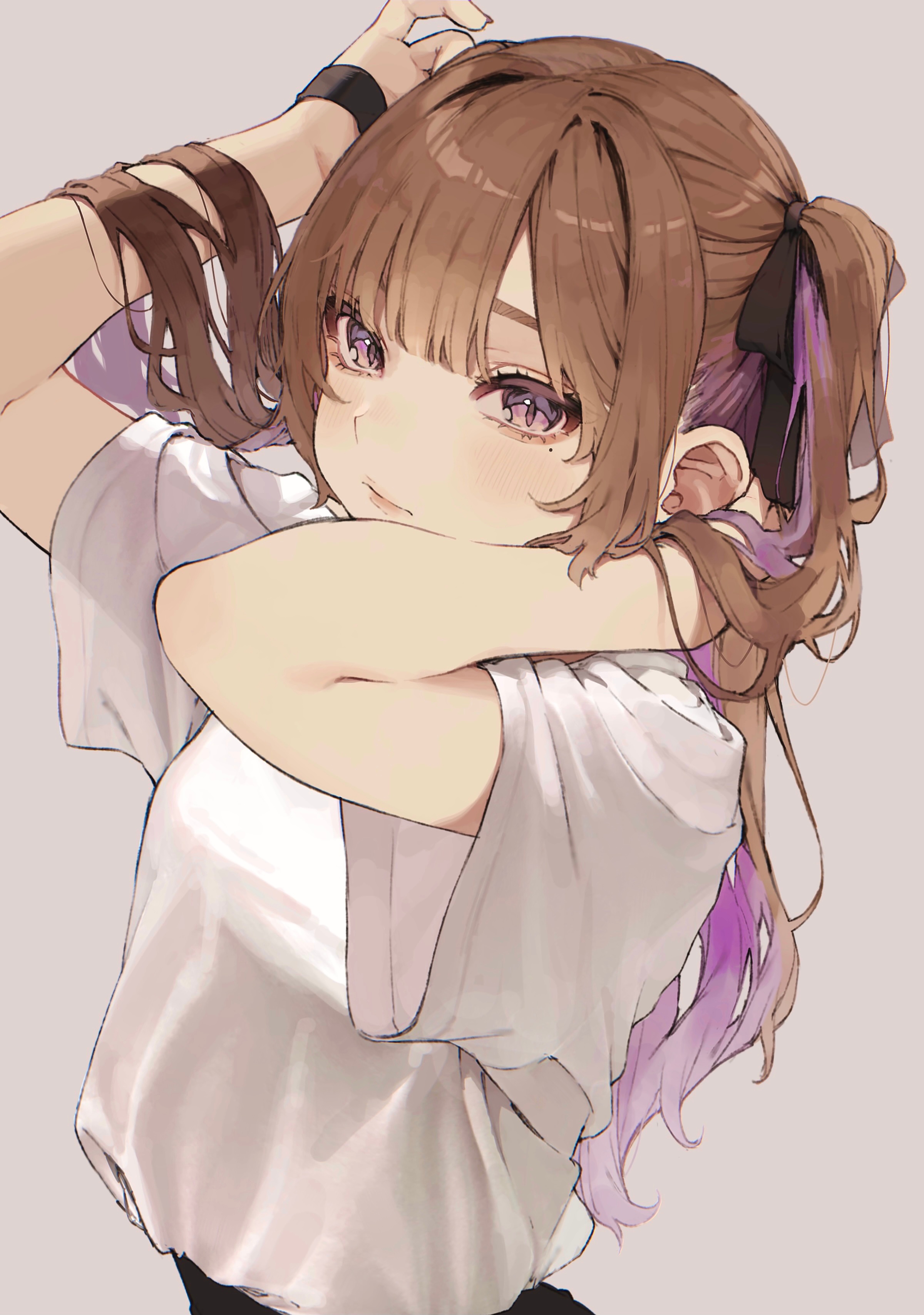 [Pixiv精选] 轻碰秀发。手碰头发女子插画特辑(图5)