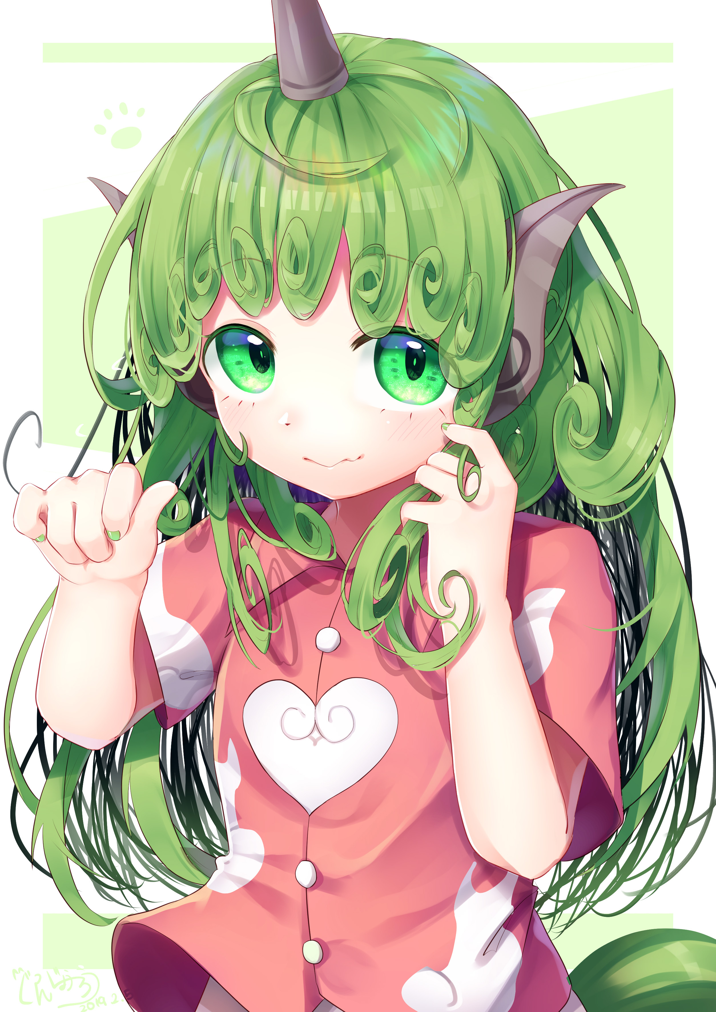 [Pixiv精选] 轻碰秀发。手碰头发女子插画特辑(图8)