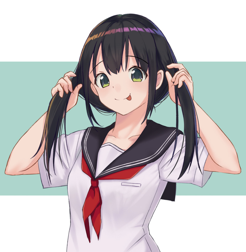 [Pixiv精选] 双手握紧♡手握双马尾的少女特辑(图4)
