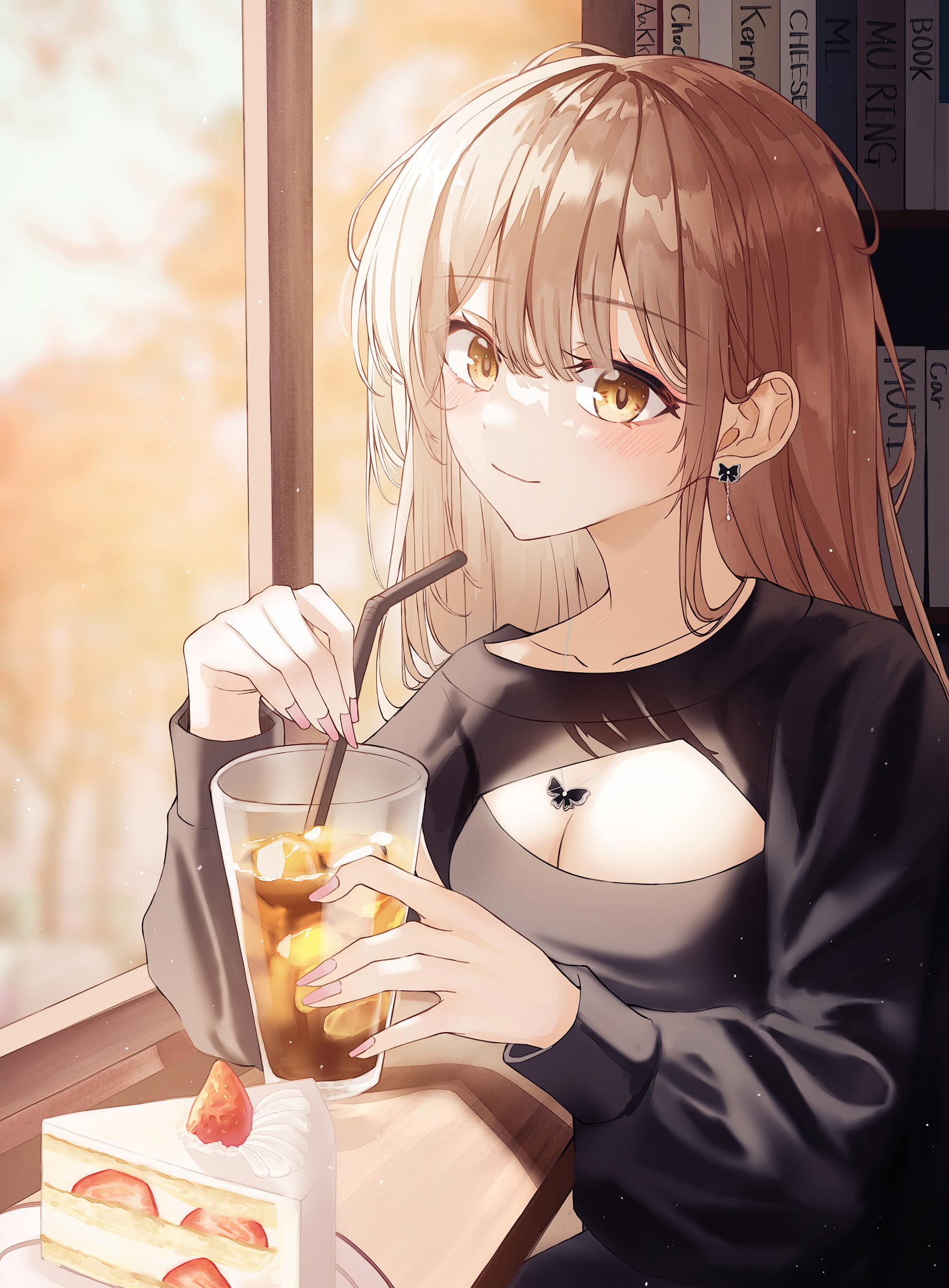 [Pixiv精选] 讨人喜欢的风格♡棕色长发插画特辑(图4)