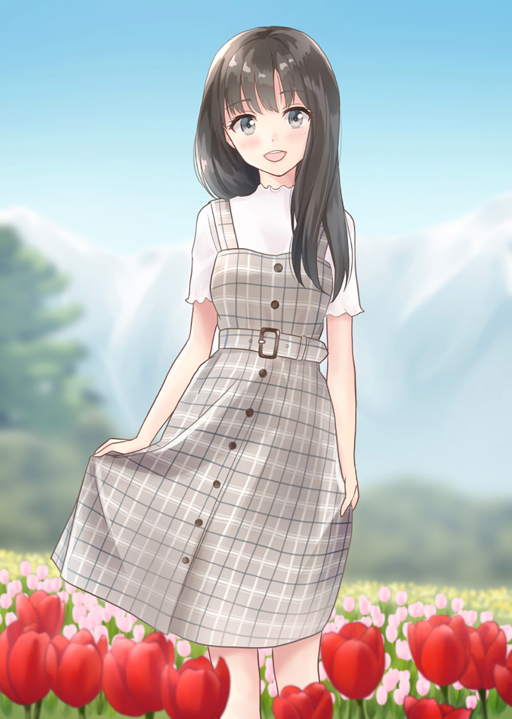 [Pixiv精选] 轻盈俊俏♡背带裙少女特辑(图3)