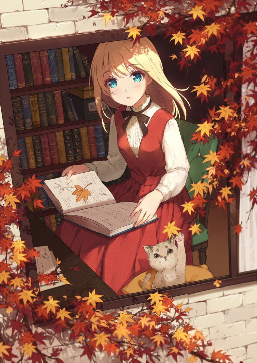 [Pixiv精选] 轻盈俊俏♡背带裙少女特辑(图10)