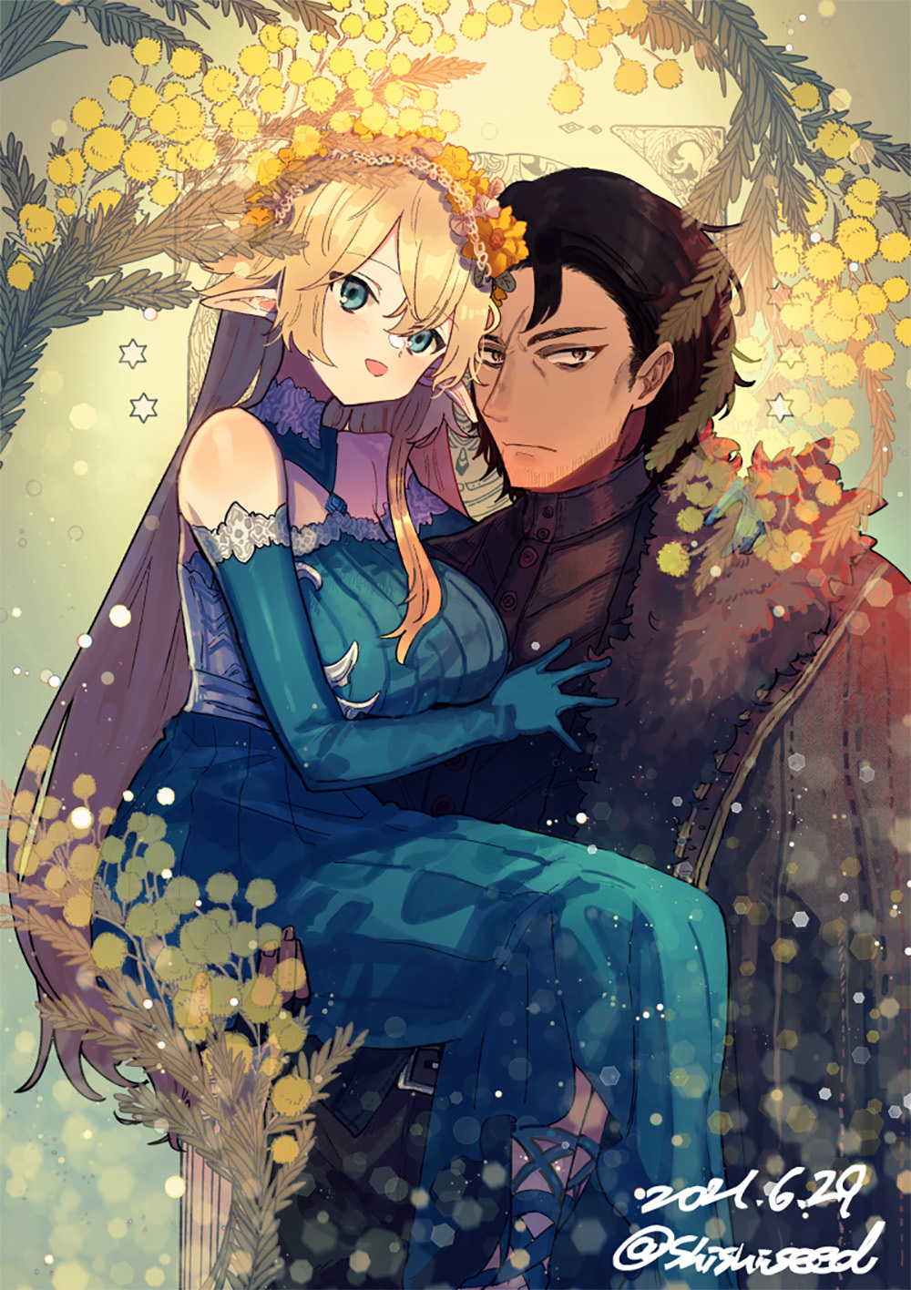 [Pixiv精选] 象征着春天的黄花。黄花含羞草插画特辑(图6)