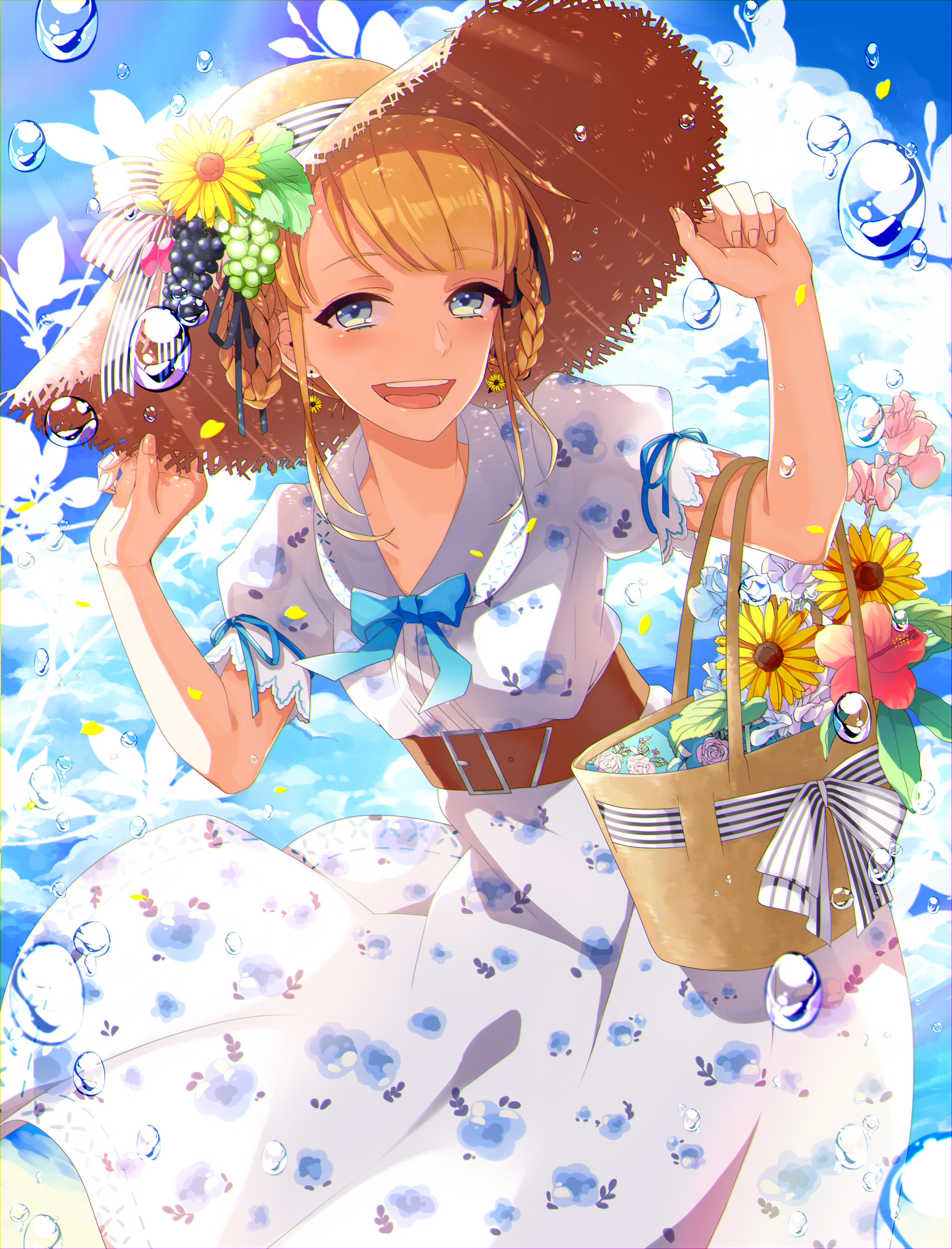 [Pixiv精选] 身上盛开的繁花。碎花连衣裙插画特辑(图4)