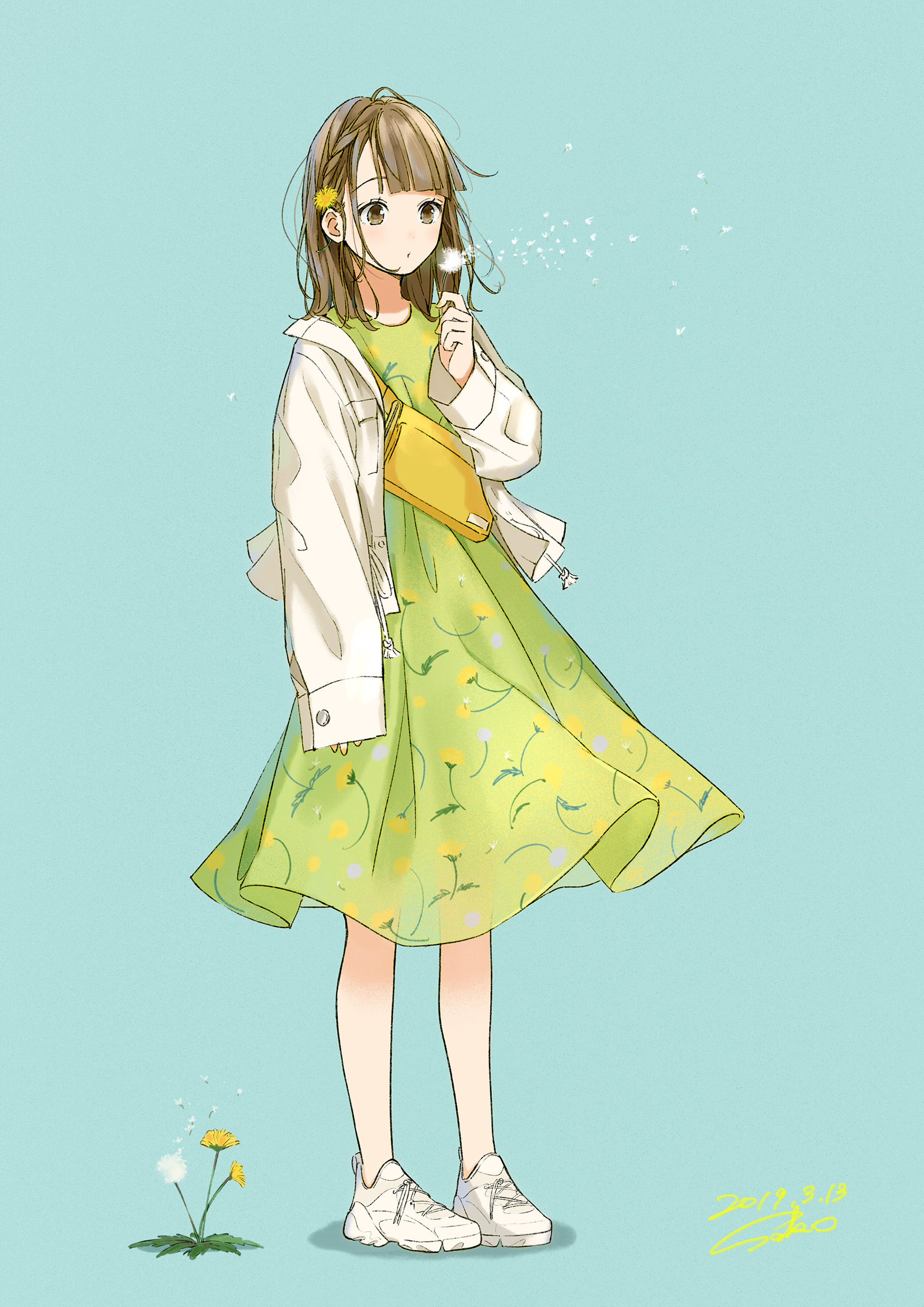 [Pixiv精选] 身上盛开的繁花。碎花连衣裙插画特辑(图7)