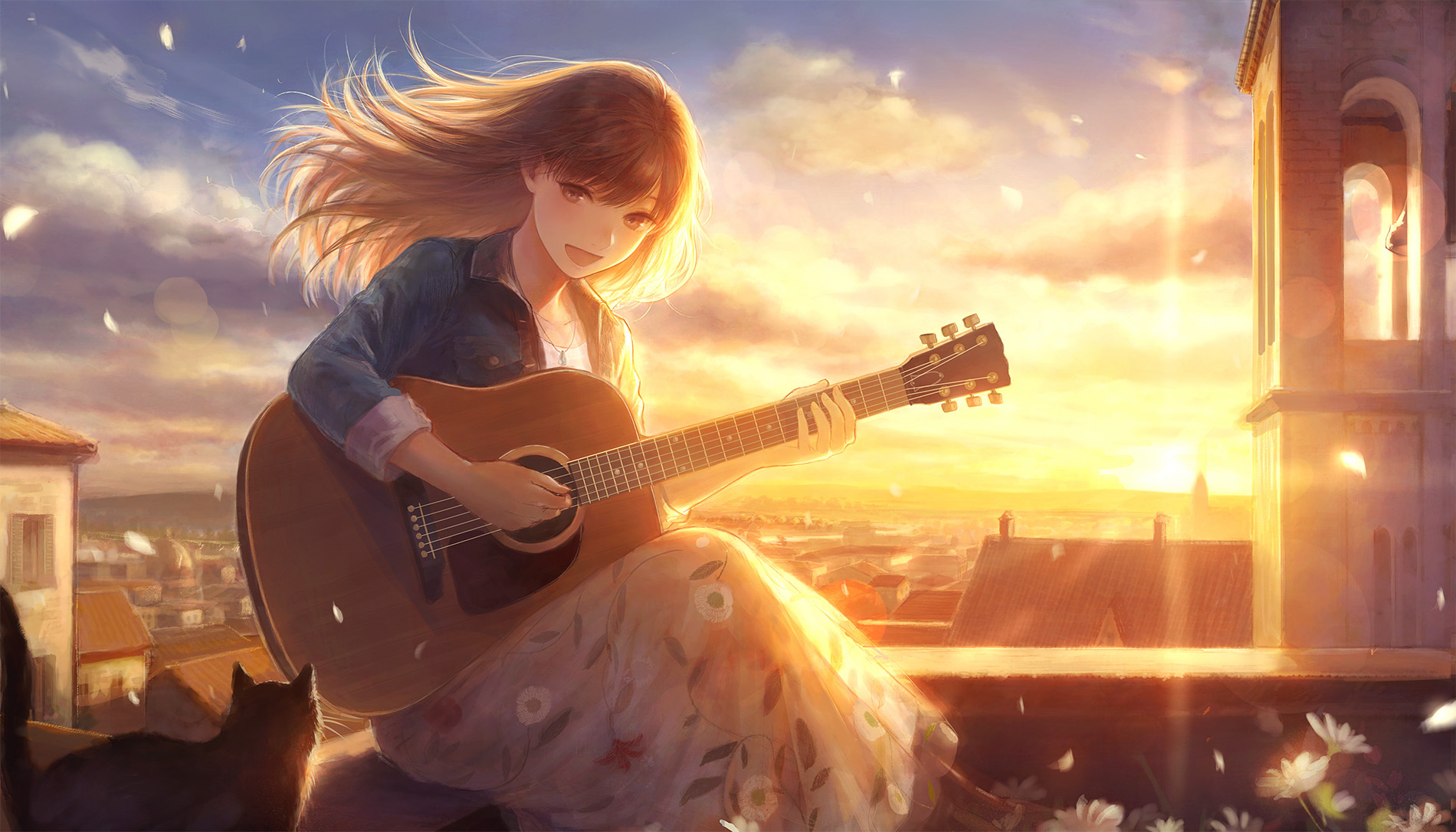 [Pixiv精选] 身上盛开的繁花。碎花连衣裙插画特辑(图6)