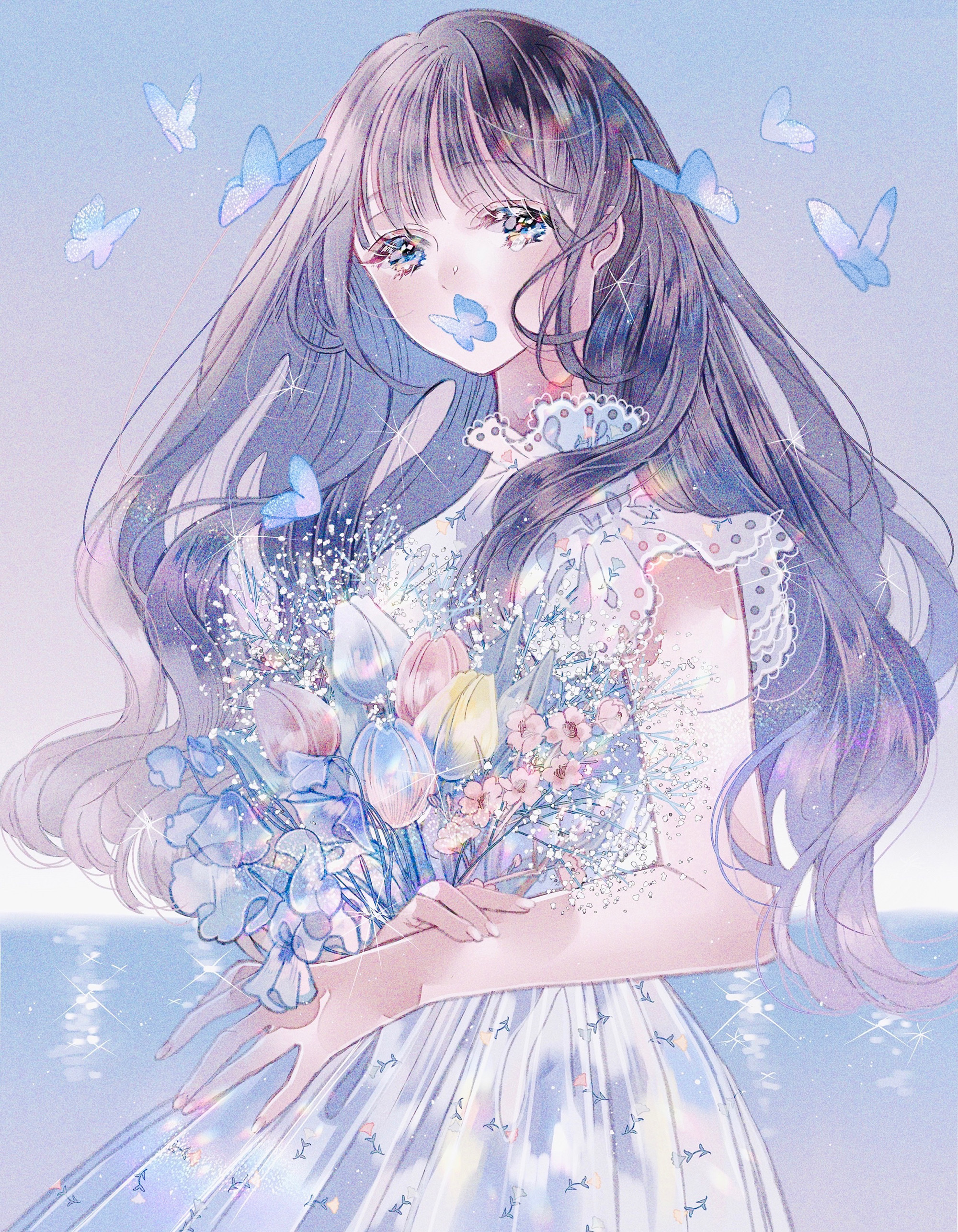 [Pixiv精选] 身上盛开的繁花。碎花连衣裙插画特辑(图11)