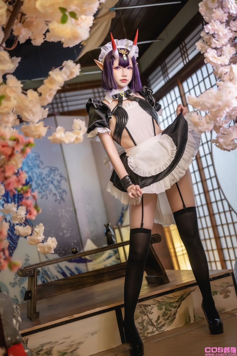 知名动漫博主@雪晴Astra 酒吞童子女仆【62P/13V/1.44G】(图4)