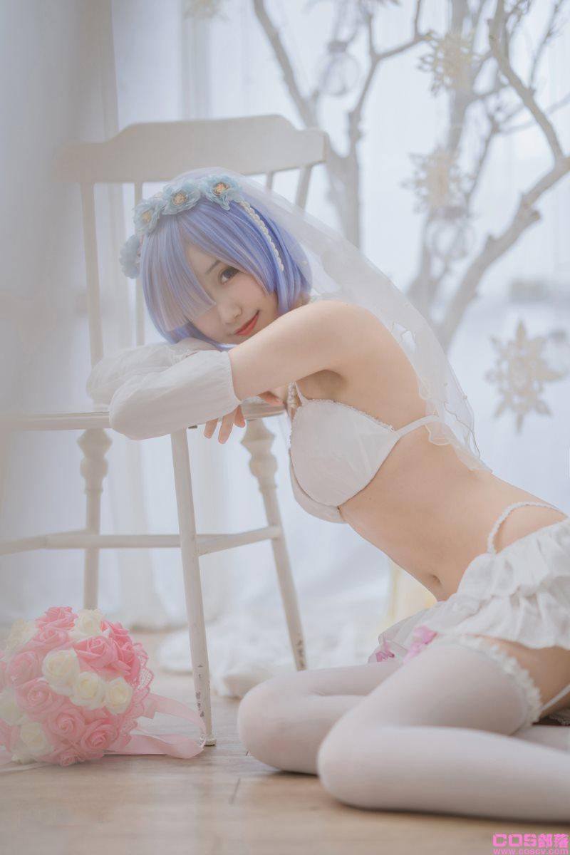 网紅Coser@木绵绵OwO 蕾姆婚纱【30P/210MB】(图3)