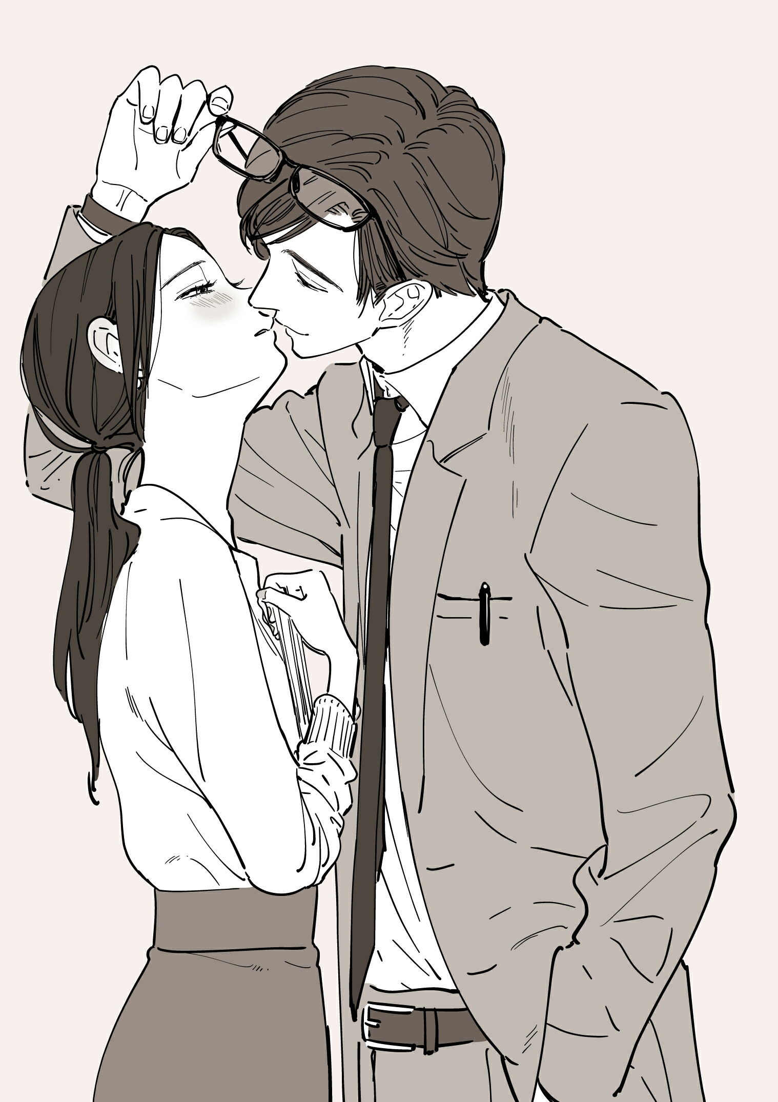 [Pixiv精选] 好想亲下去。等待接吻插画特辑(图4)