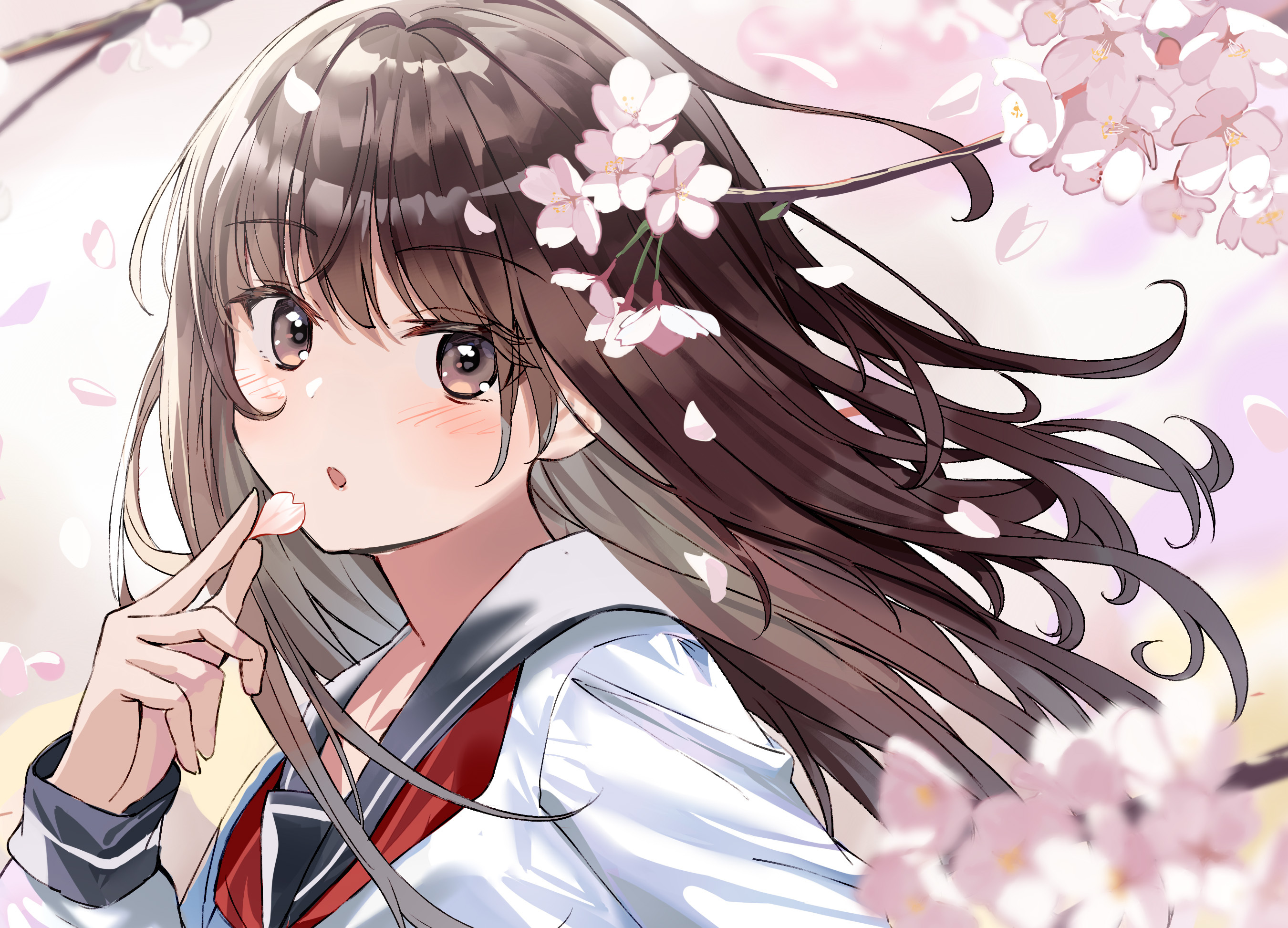 [Pixiv精选] 随风舞动。飘扬秀发插画特辑(图6)