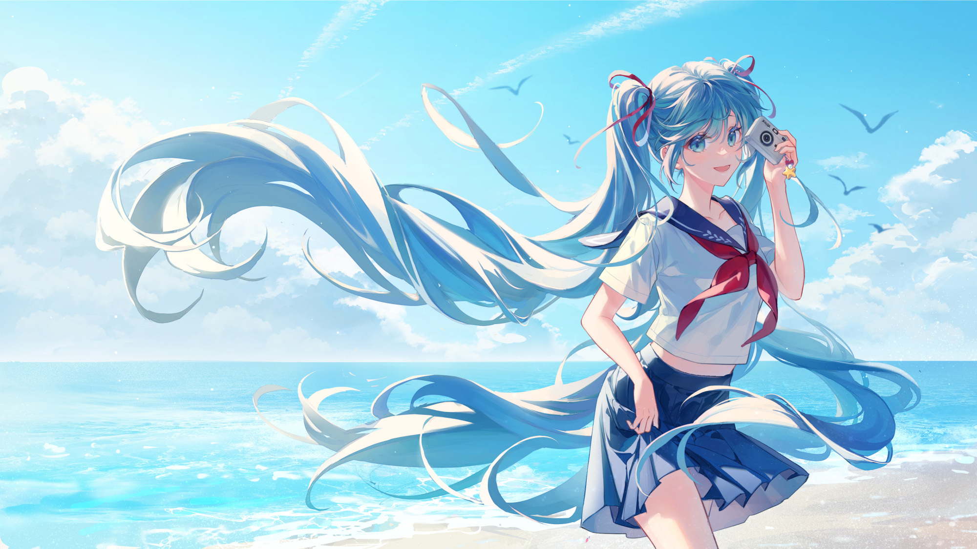 [Pixiv精选] 随风舞动。飘扬秀发插画特辑(图9)