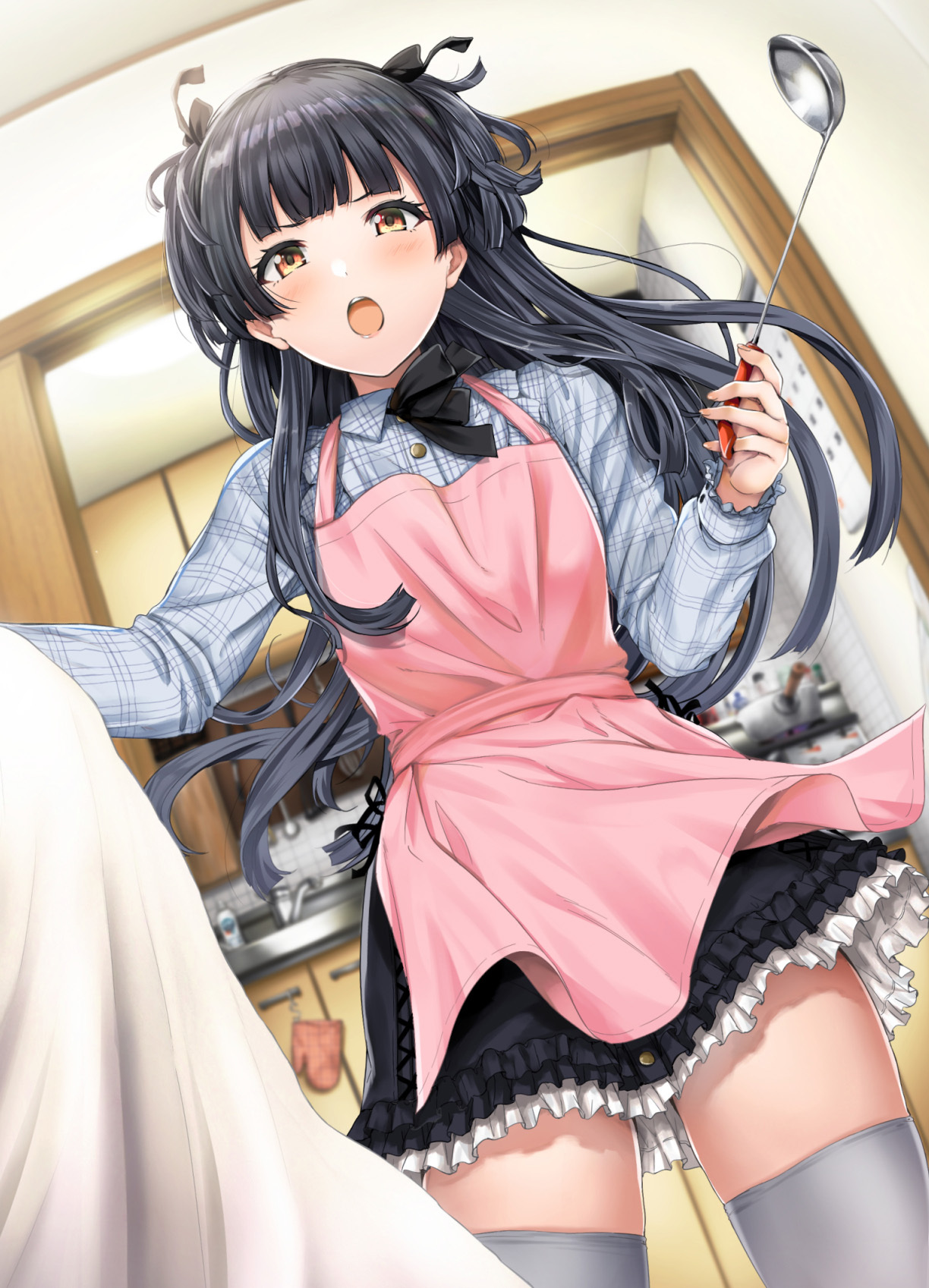 [Pixiv精选] 神圣不可侵犯的绝对领域♡过膝袜插画特辑(图4)