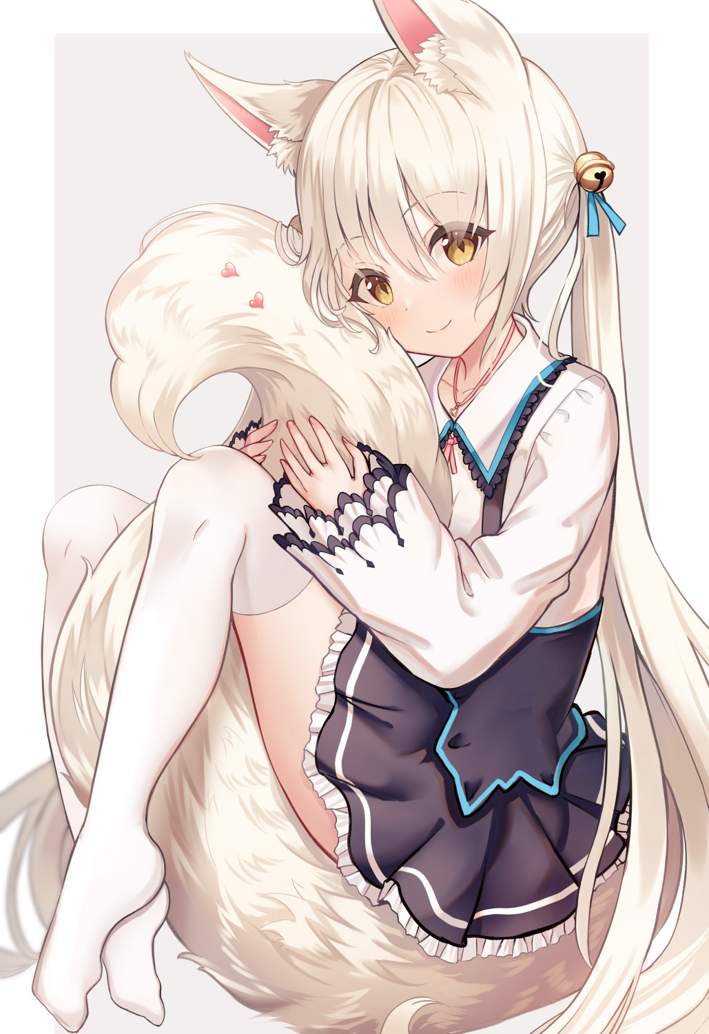 [Pixiv精选] 神圣不可侵犯的绝对领域♡过膝袜插画特辑(图9)