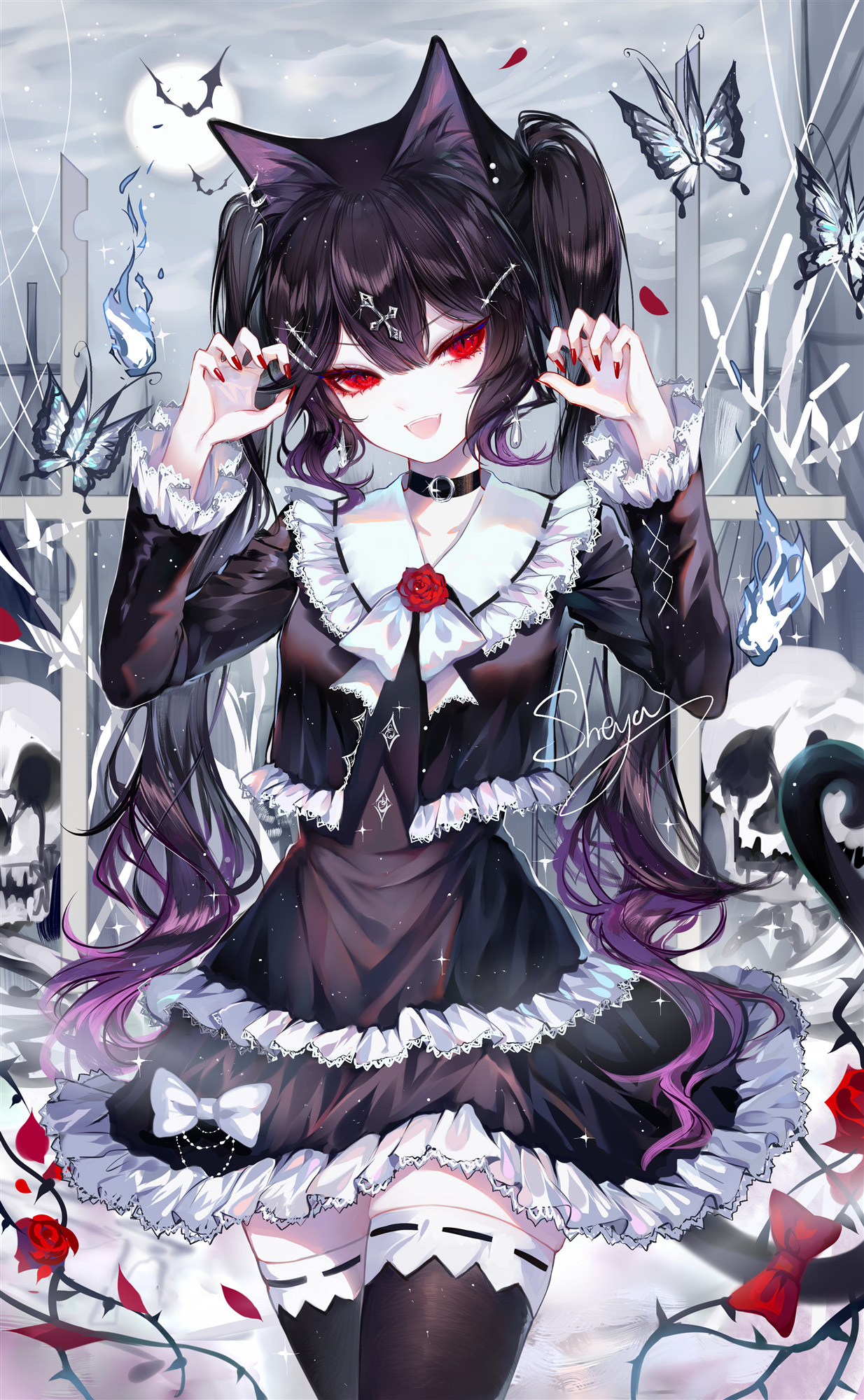 [Pixiv精选] 神圣不可侵犯的绝对领域♡过膝袜插画特辑(图7)
