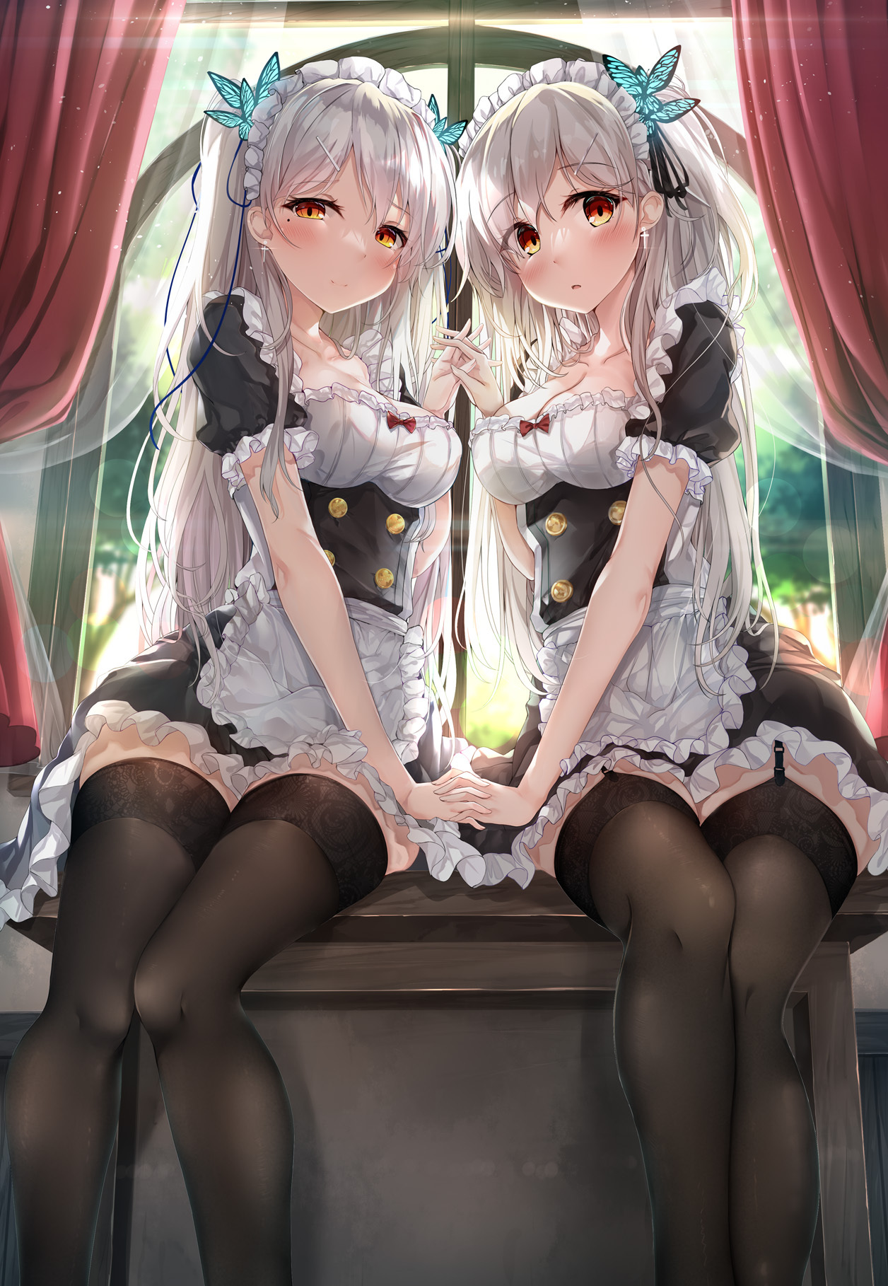 [Pixiv精选] 神圣不可侵犯的绝对领域♡过膝袜插画特辑(图8)