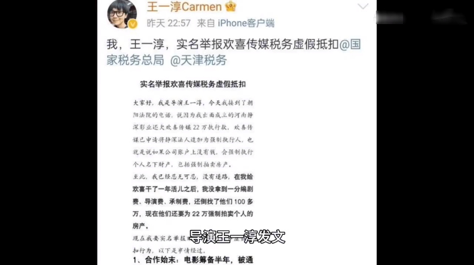 导演王一淳与欢喜传媒火了 具体怎么回事？(图3)