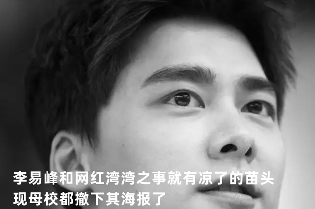 李易峰和网红湾湾之事就有凉了的苗头 现母校都撤下其海报了(图3)