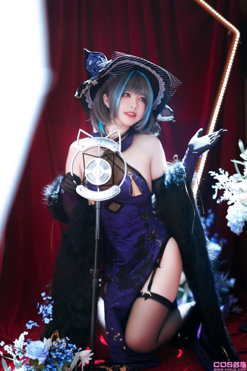 微博人气Coser@半半子 柴郡旗袍 [45P/100MB](图2)