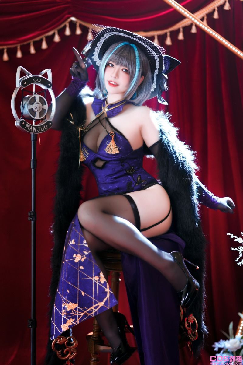 微博人气Coser@半半子 柴郡旗袍 [45P/100MB](图4)