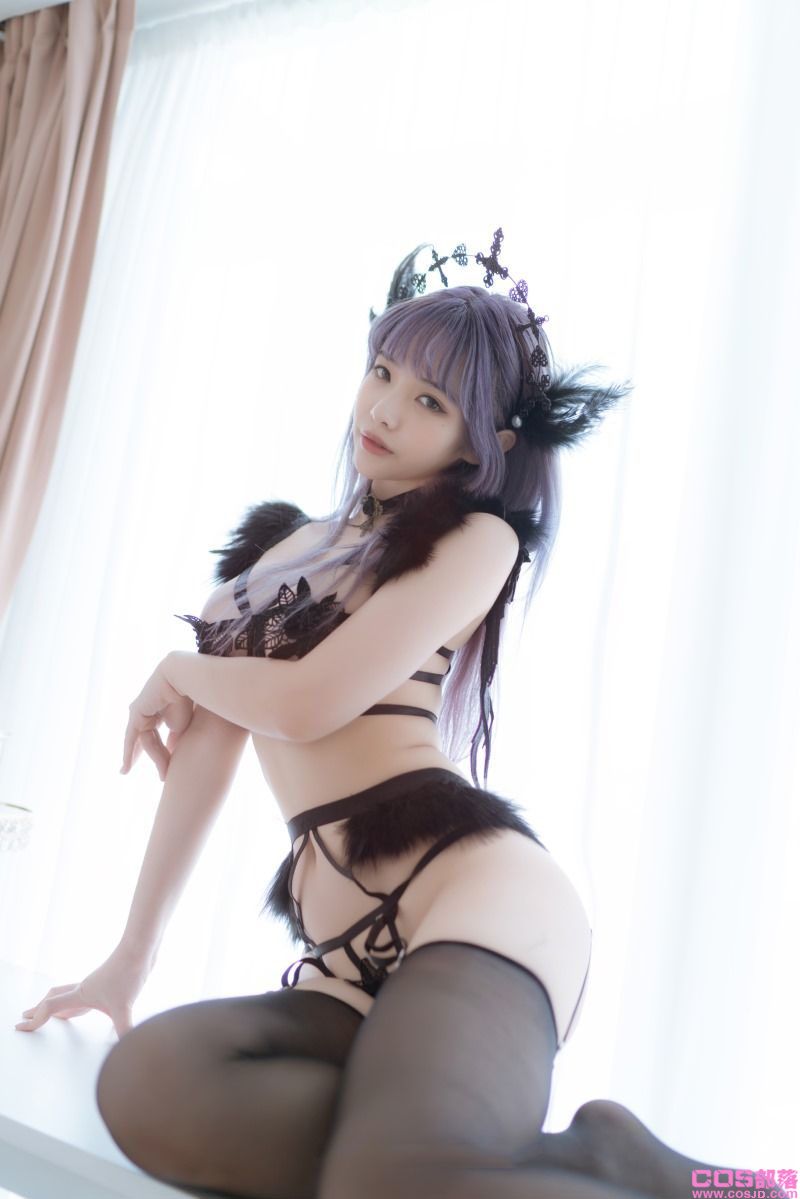 微博红人Coser@雯妹不讲道理 黑色天使 [46P/548MB](图4)