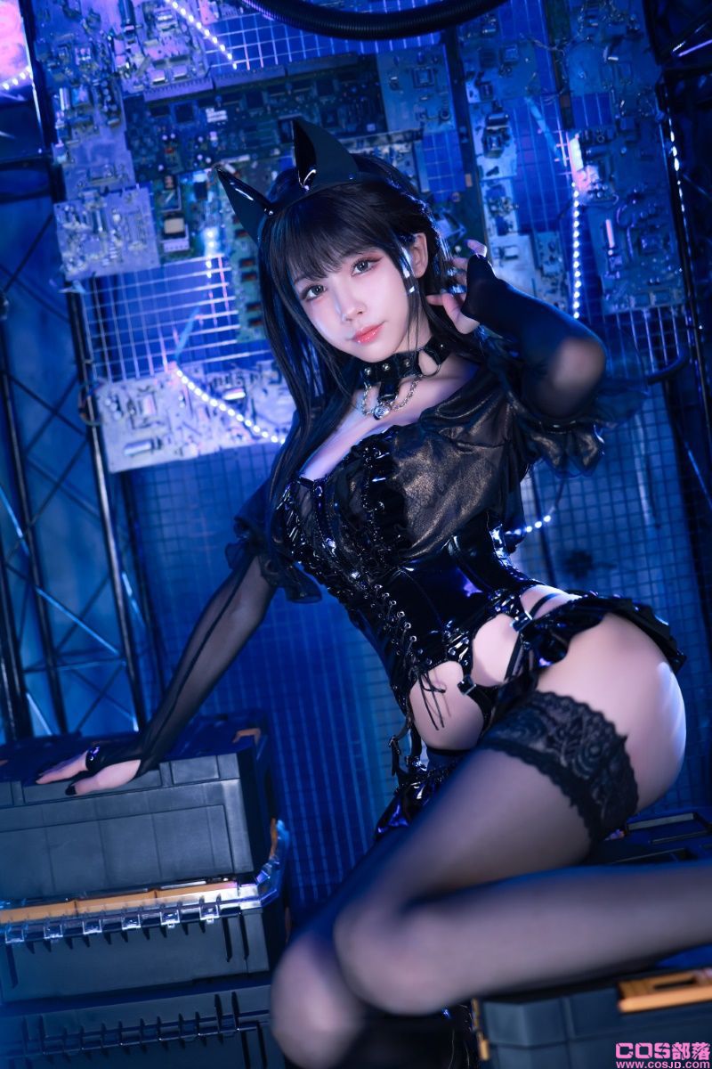 知名动漫博主@水淼aqua 猫咪女郎 黑色猫猫 [59P/152MB](图2)
