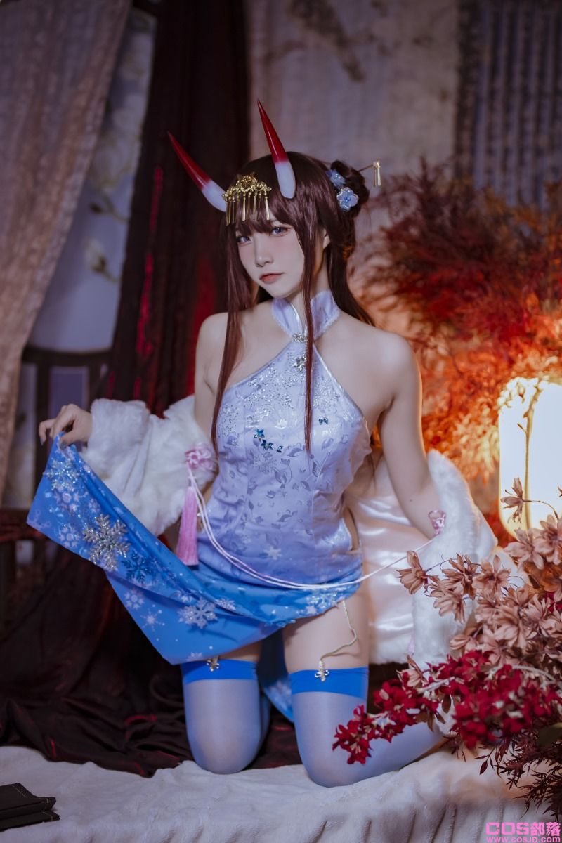 人气动漫博主@二佐Nisa 碧蓝航线 能代旗袍 [18P/120MB](图4)