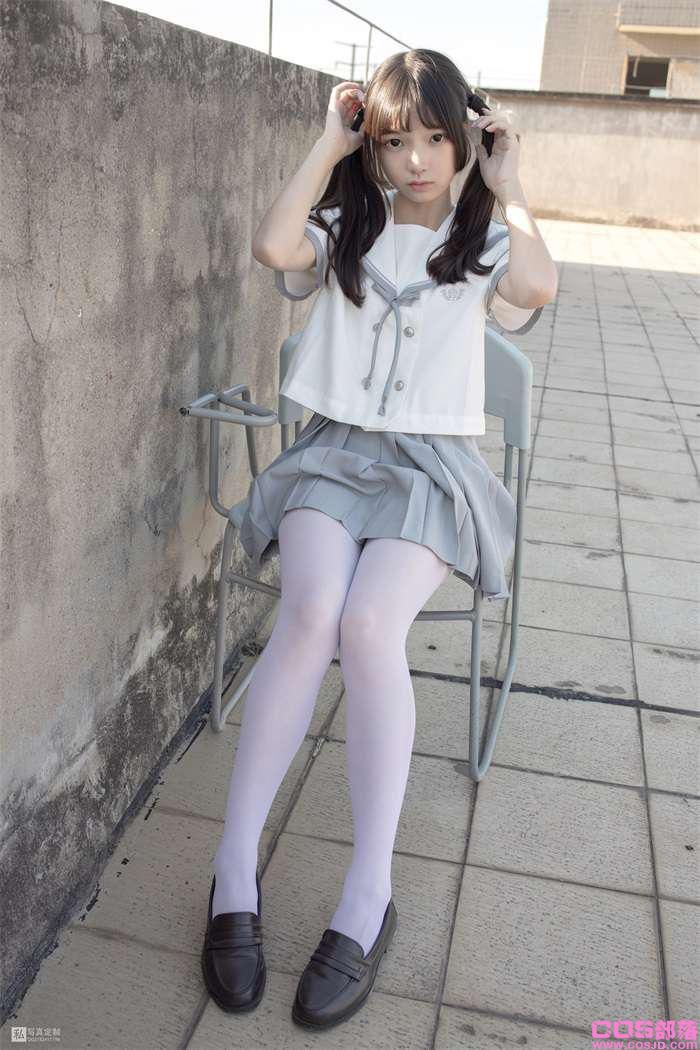 森萝财团写真 JKFUN-028 抑郁湖边与绝望天台 15D白丝 默陌(图4)