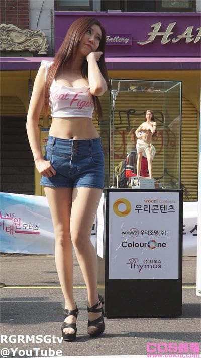 2015韩国梨泰院车展美女车模02(图8)