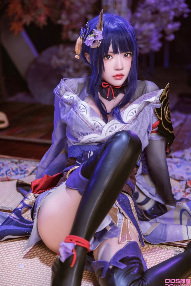 人气Coser@桜桃喵 雷电将军 [47P/1.86GB](图3)