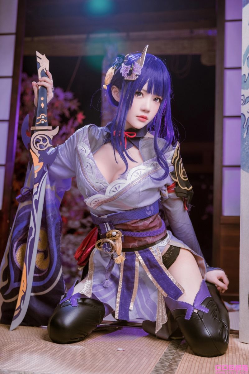 人气Coser@桜桃喵 雷电将军 [47P/1.86GB](图4)