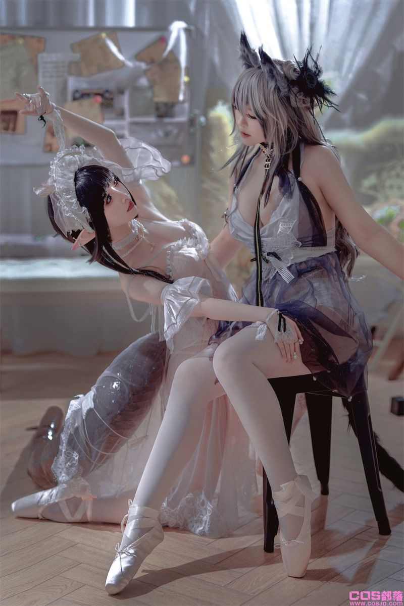 人气动漫Coser@面饼仙儿&半半子 Arknights 黑x森蚺バレエ [56P/484MB](图3)