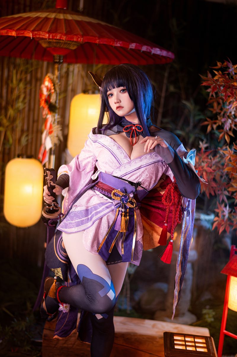 动漫博主@伊喵君 《原神 鸣神双人》八重&雷神 双倍快乐(&桃景三酪) [57P/661MB](图3)