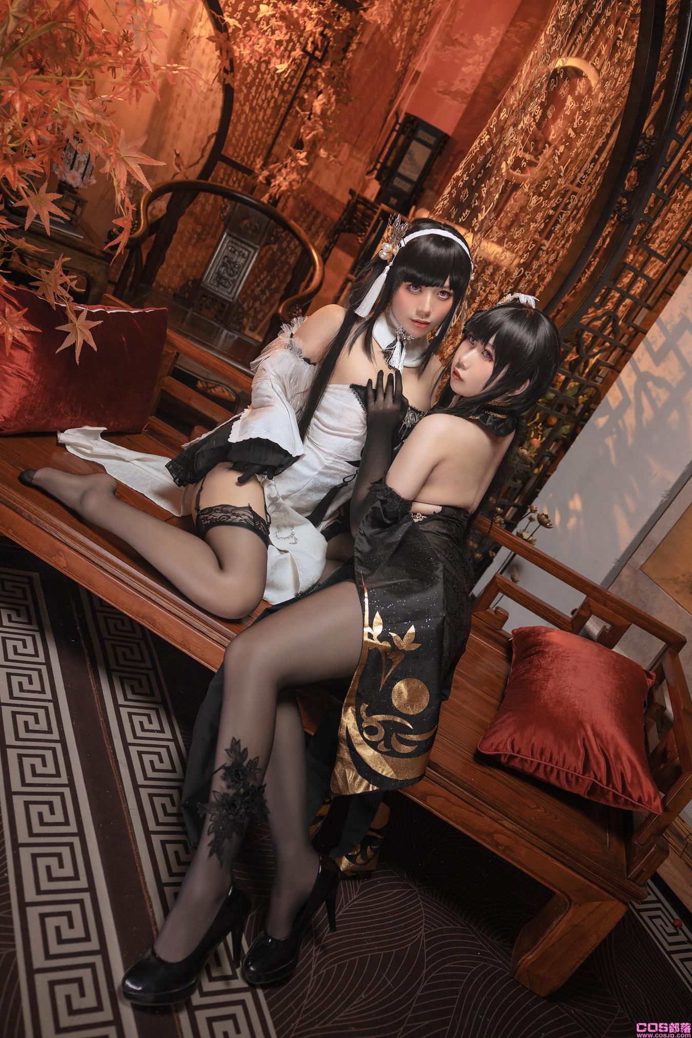 九言 & 喜茶苍苍子 – 碧蓝航线 镇海白黒双人[34P/466MB](图2)