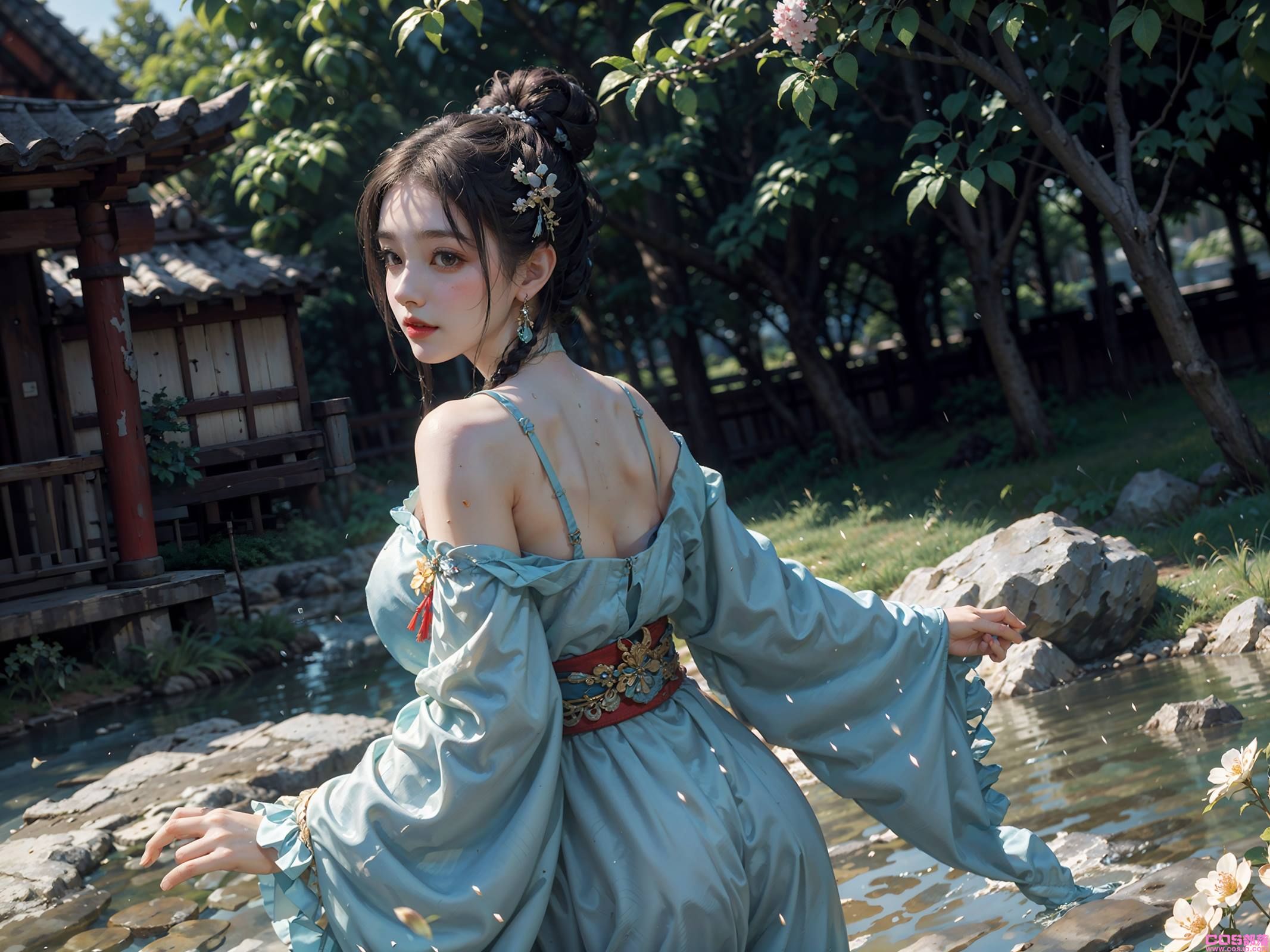 AI绘画 066 横向可做壁纸的古风美仁 [22P/76MB](图5)