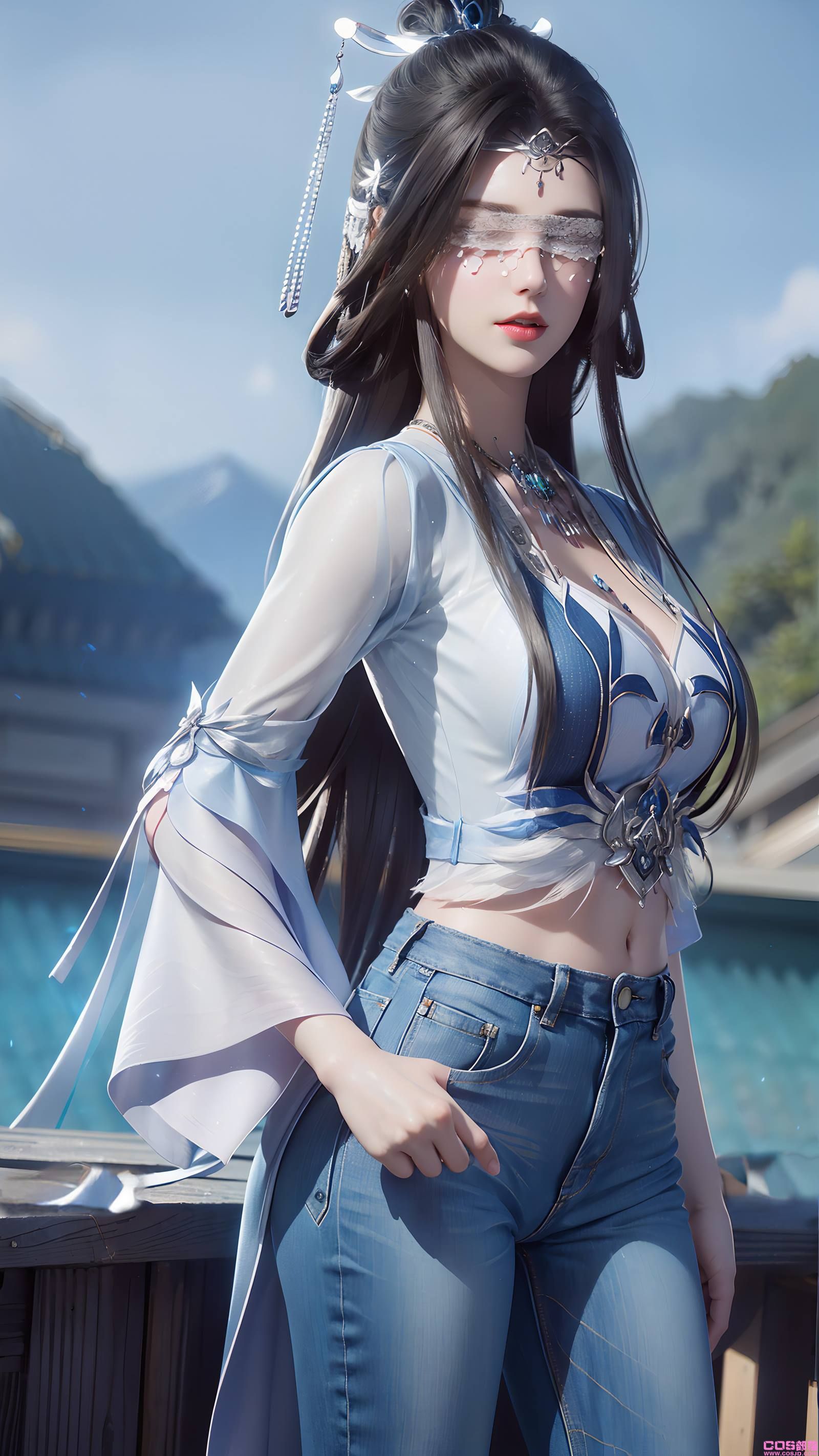 AI绘画 086 仙逆-兰若现代牛仔裤[95P/88.1MB](图3)
