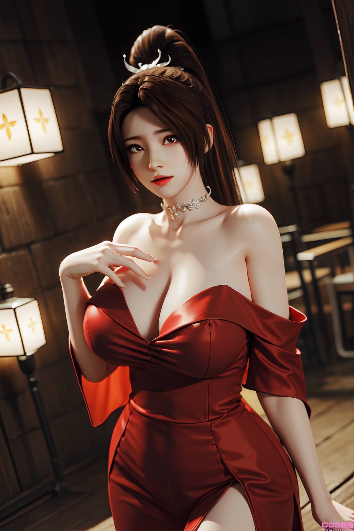 AI绘画 093 不知火舞 红色晚礼服[118P/277MB](图2)